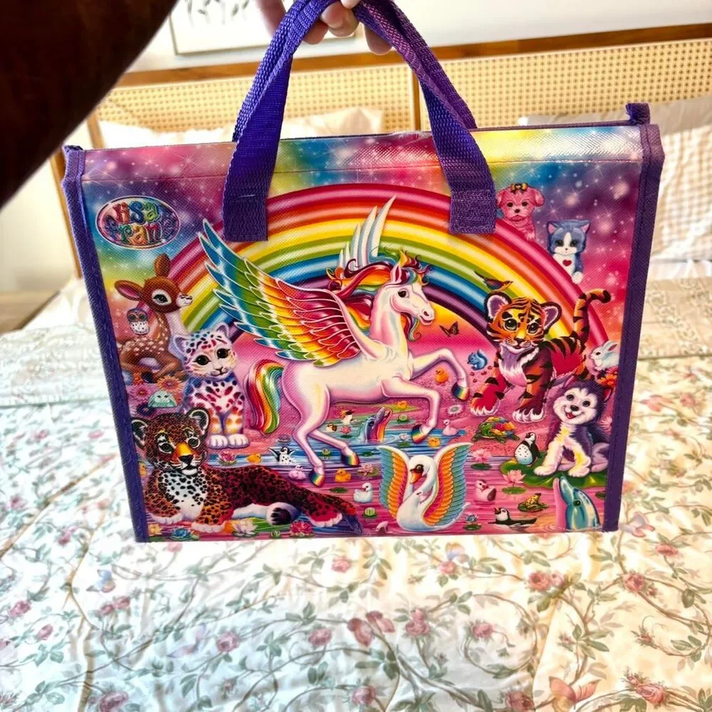2016 Lisa Frank Unicorn Trifold Portfolio School Binder Folder